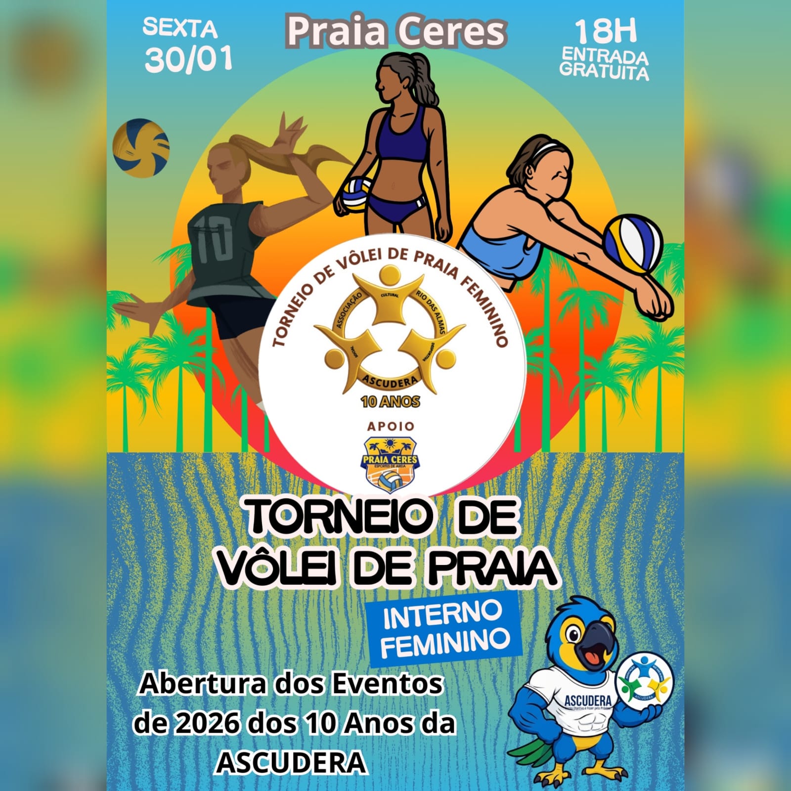 torneio vôlei de praia Ascudera 10 anos