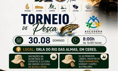 TORNEIO DE PESCA COMEMORA OS 73 ANOS DE CERES NA ORLA DO RIO DAS ALMAS.